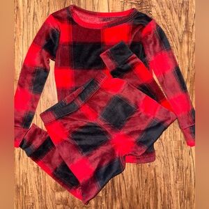 Cat & Jack Red and Black Checkered pajamas